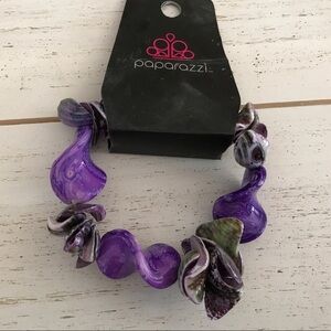 Paparazzi Fashion Bracelet Purple Shell Design NWT